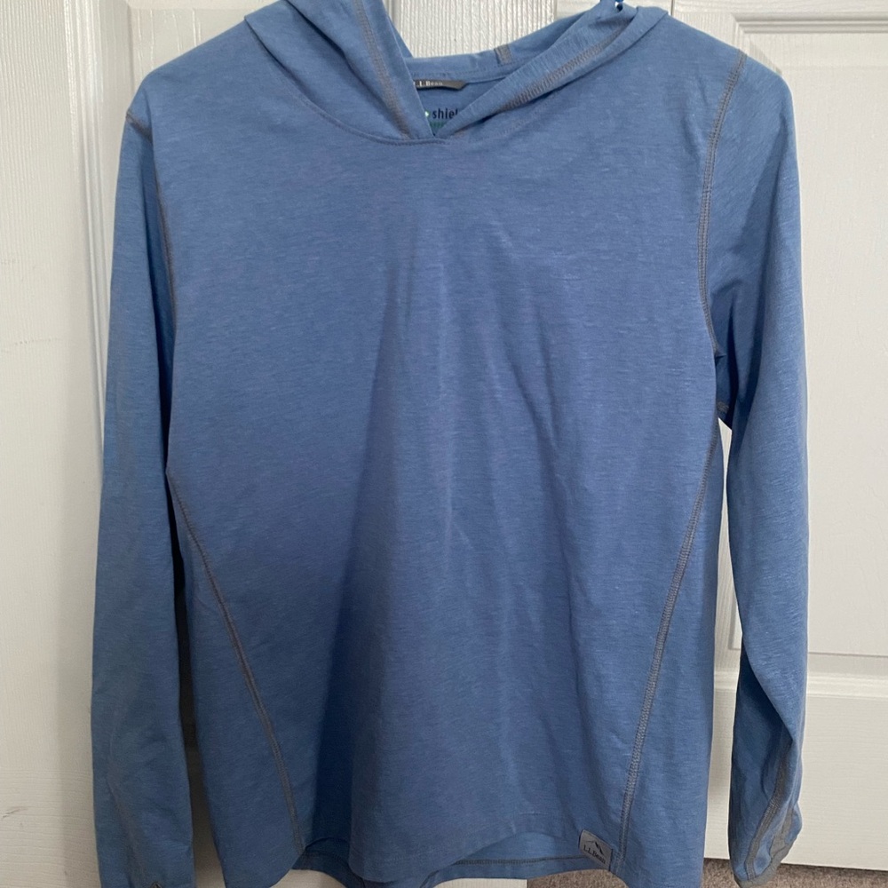 L.L. Bean Light Blue Kids Insect Shield Field Shirt